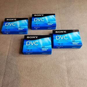 Lot of 4  Sony Premium DVC Digital Video Cassettes 60 Min New Sealed